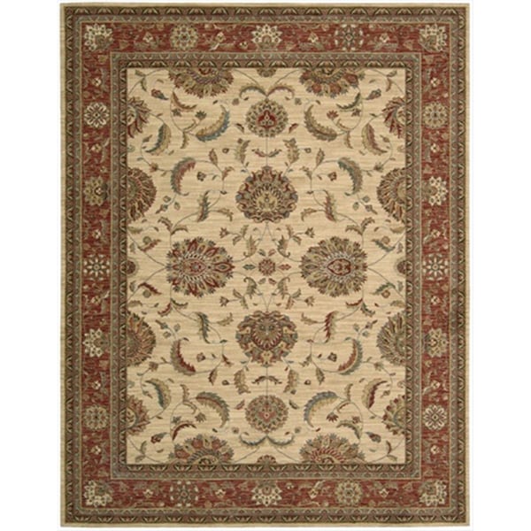 Nourison Living Treasures Area Rug Collection Ivory And Red 5 Ft 6 In. X 8 Ft 3 In. Rectangle 99446672629 - main